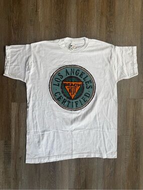 Vintage 90s Los Angeles Certified Beach Wear T-Shirt - size XLarge